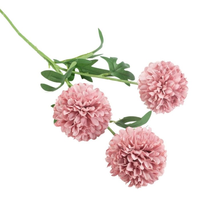 RAMO 3 ORTENSIE A SFERA cm30h ROSA ANTICO